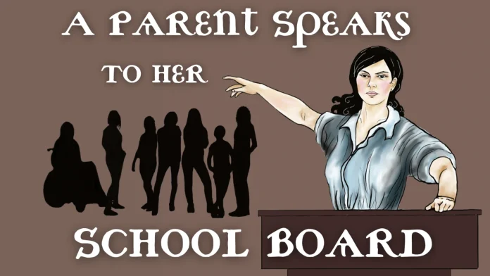 A Parent Speaks to her School Board - Canadian woman speaks out against mixed sex washrooms and bad gender policies