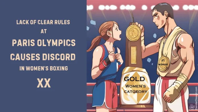 Lack of clear rules at Paris Olympics causes discord in women's boxing - image shows a woman standing next to a man who won a gold medal for women's boxing